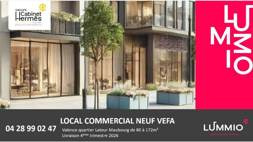 Commerces bureaux 79m² à la vente en VEFA Valence