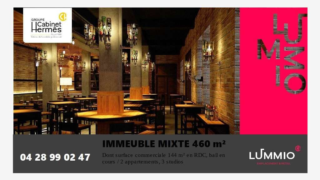 Immeuble mixte 460m² zone commerçante en Ardèche