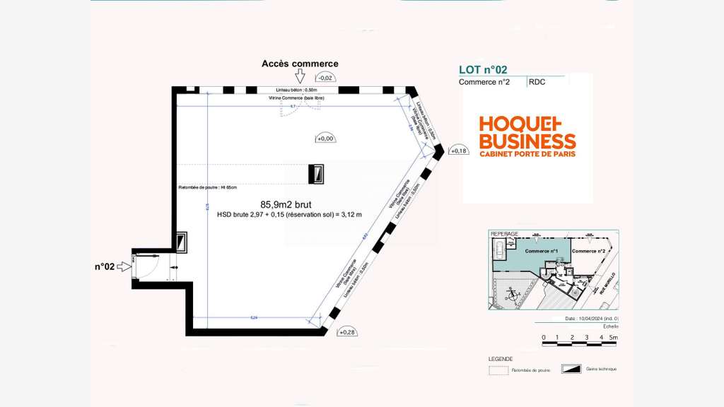A vendre murs libres 85m² livraison 1T26 à Vanves