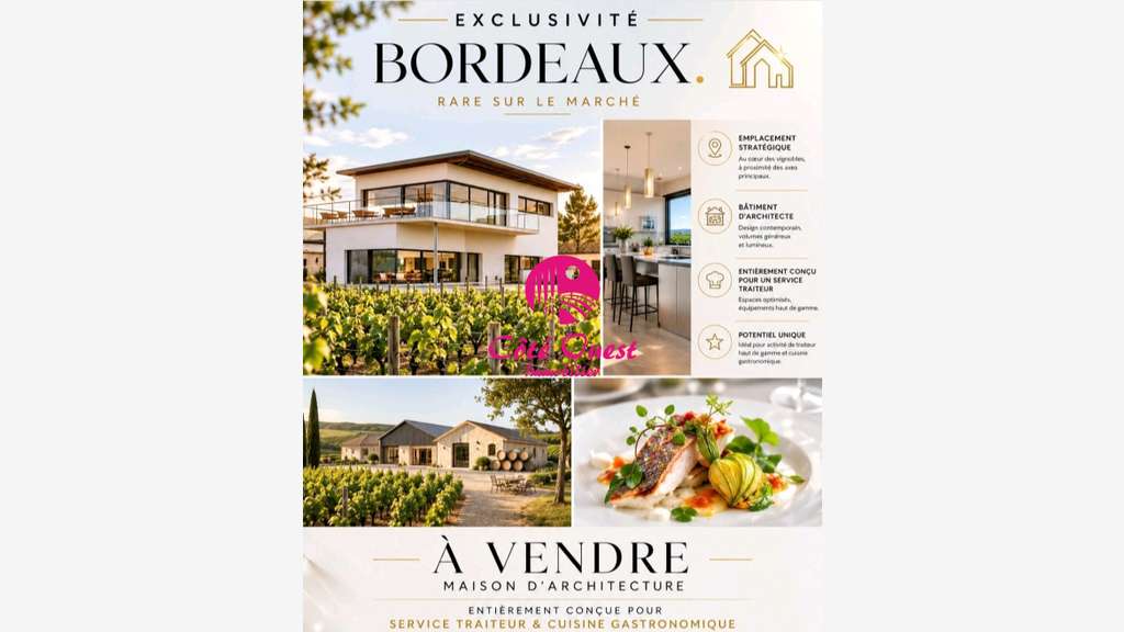 AV maison d'architecte usage mixte 450m² Bordeaux