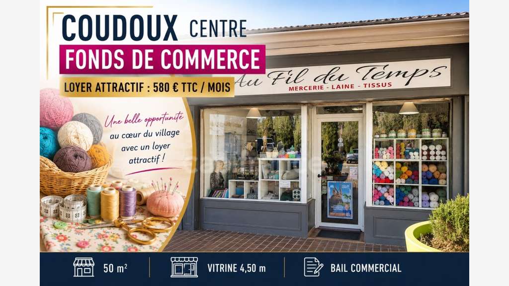 Vente FDC et DAB 50m² en centre village Coudoux