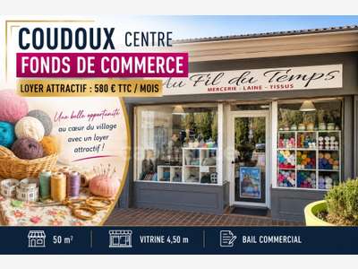 Vente FDC et DAB 50m² en centre village Coudoux