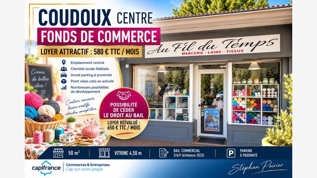 Vente FDC et DAB 50m² en centre village Coudoux