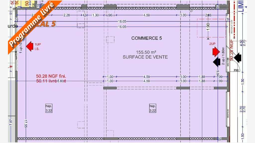 Vente local commercial neuf 156m² à Miramas centre