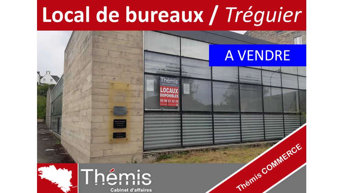 Vente beaux bureaux 250m² à Tréguier centre