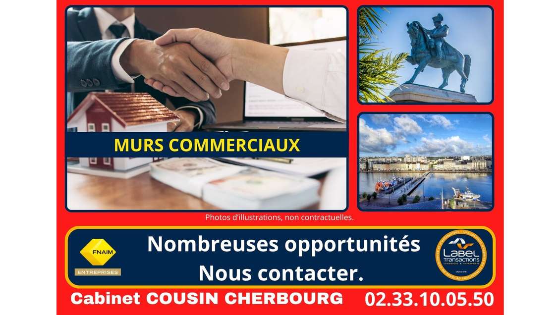 Vente murs commerciaux d'angle à Cherbourg centre 