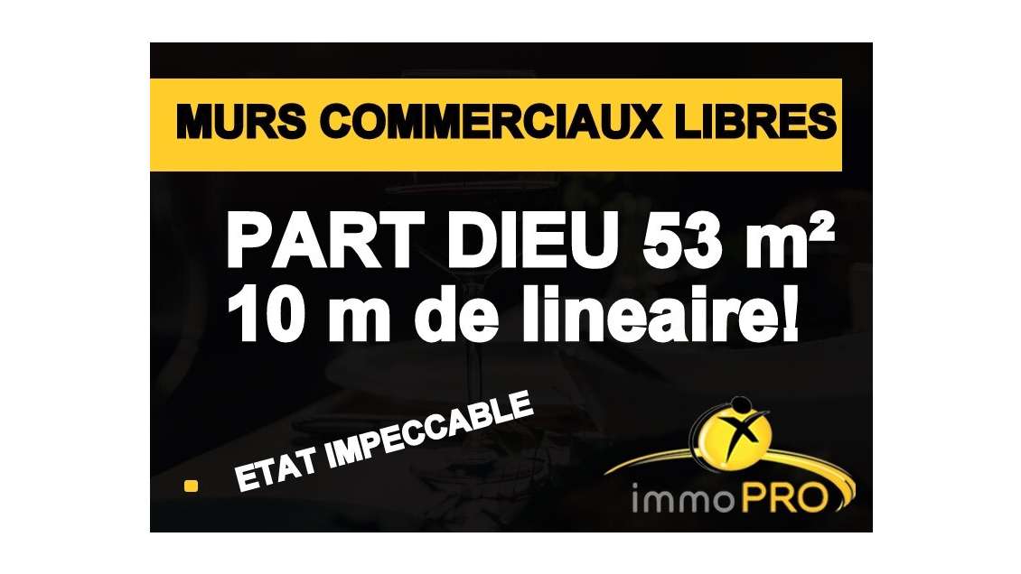 A vendre murs commerciaux libres de 53m² à Lyon