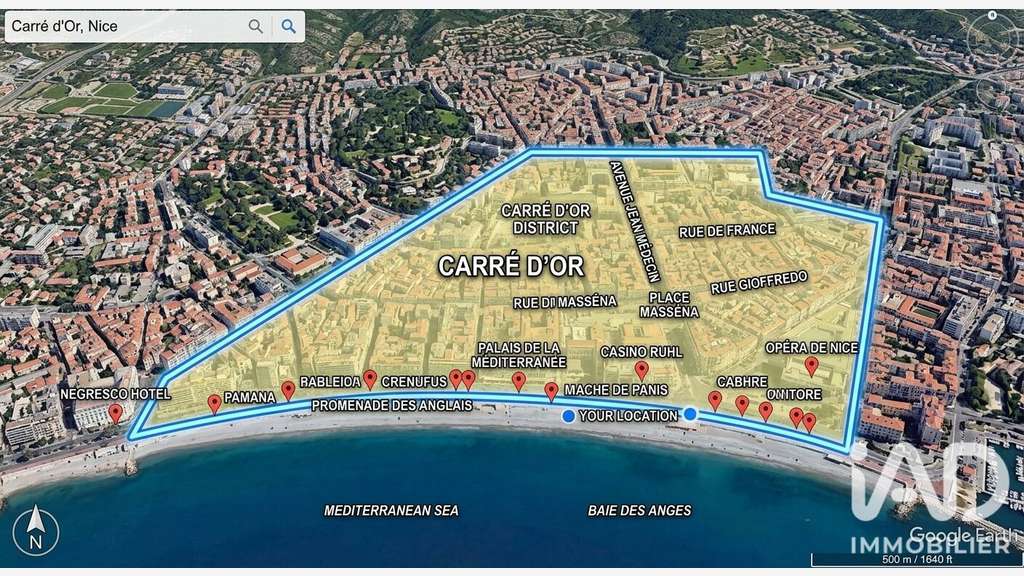 Vente murs commerciaux libres à Nice Carré d'Or
