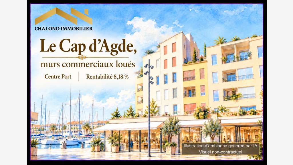 Vente murs commerciaux loués au Cap d'Agde Port