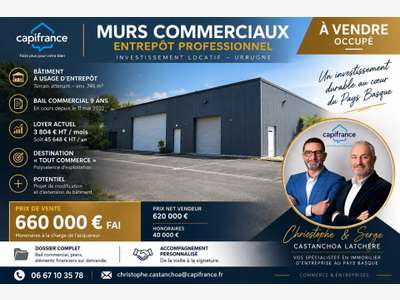 Vente murs commerciaux loués à Urrugne