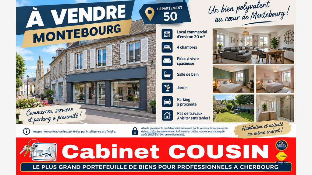 Vente murs commerciaux à Montebourg 