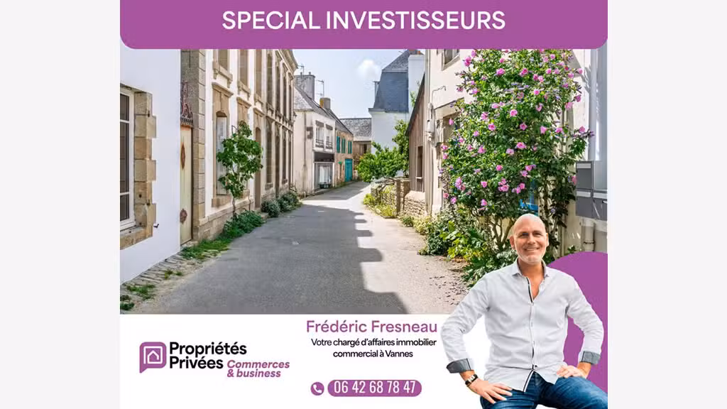 A vendre murs commerciaux occupés à Auray centre