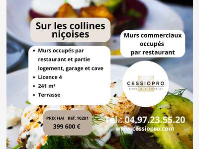 AV murs occupés par un restaurant Collines Niçoise