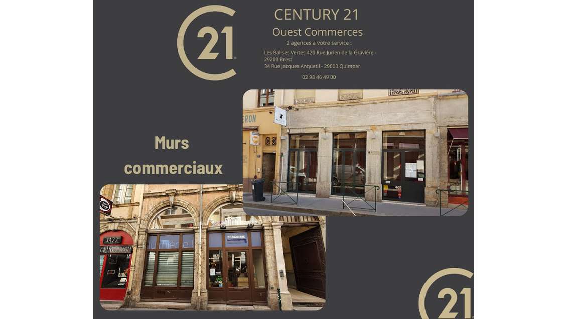 Vente murs commerciaux empl N°1 ville dynamique 29