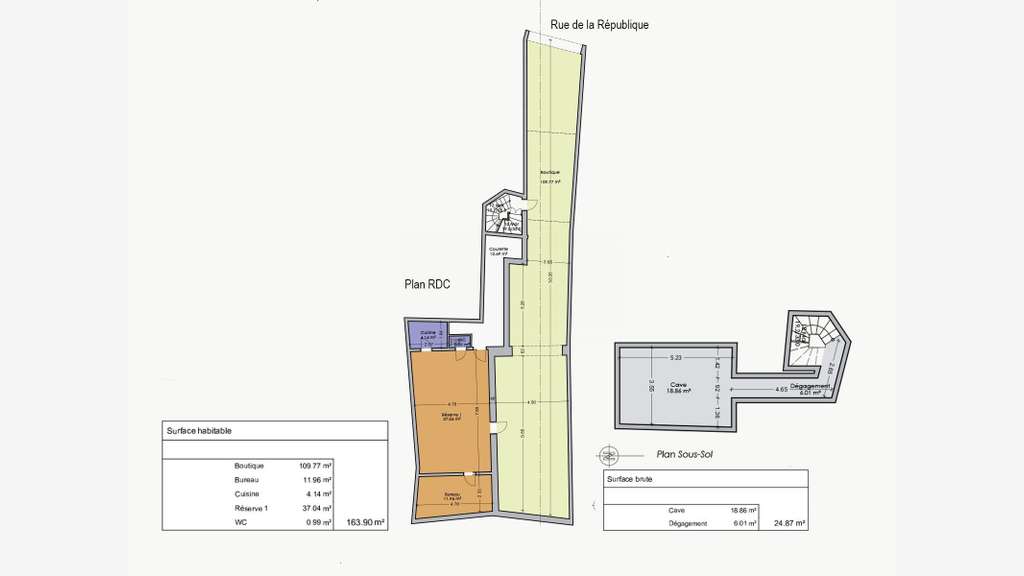 Vente local occupé 328m² empl N°1 à Saint-Denis