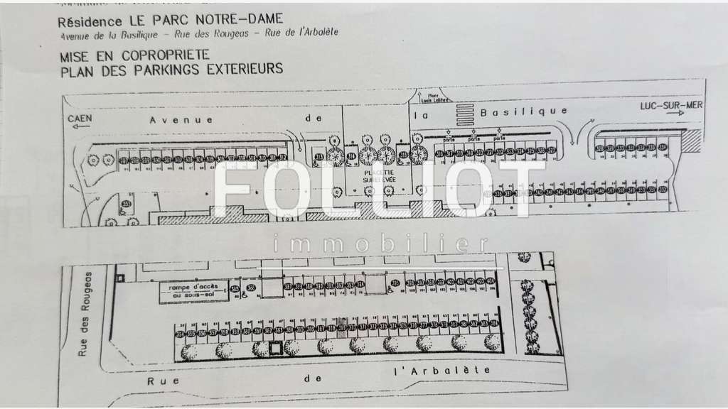 Vente parking extérieur à Douvres La Délivrande