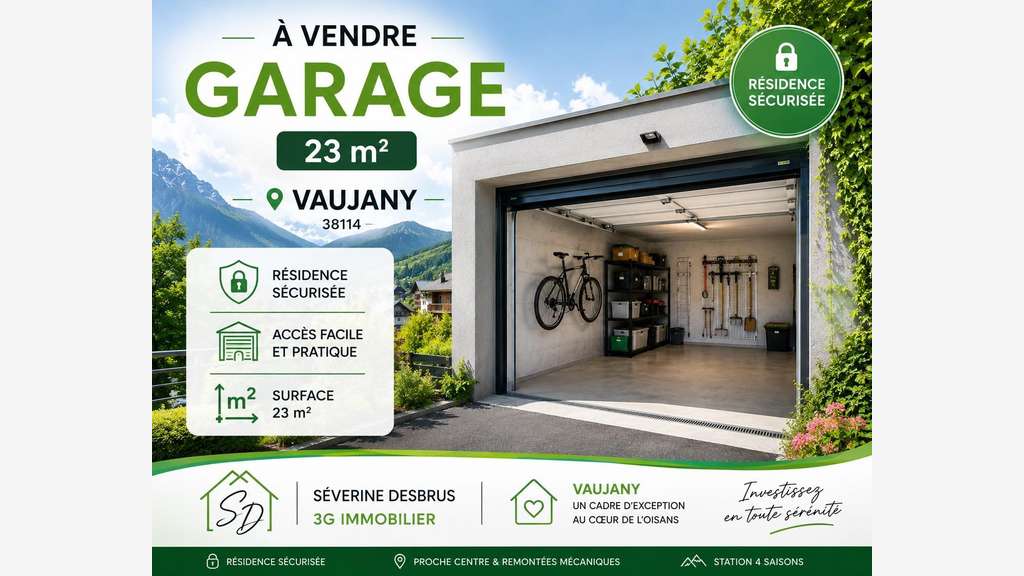 Vente Garage sécurisé 23m² pied des pistes Vaujany