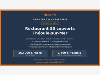 Alocal restaurant 50 places à Théoule-sur-Mer