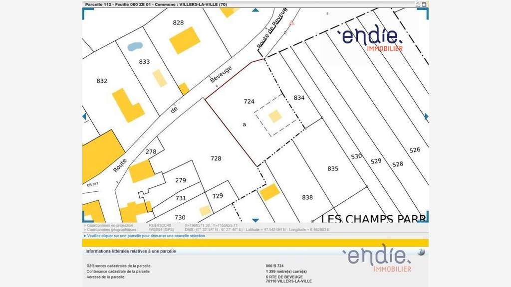 AV terrain constructible 12.9ares Villers-la-Ville