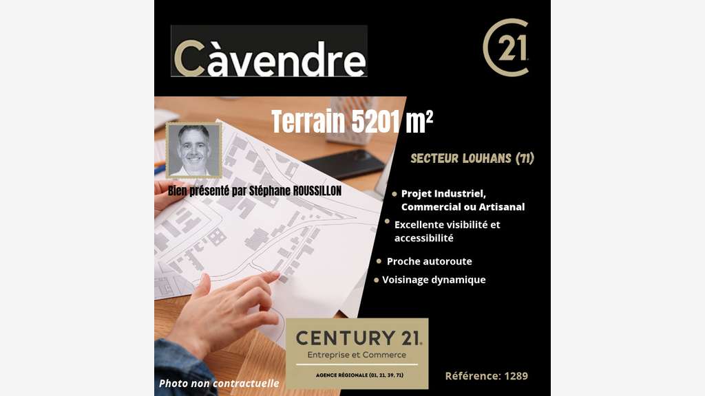Vente terrain 5201m² proche Louhans
