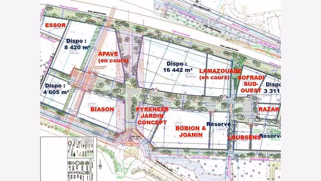 A vendre foncier industriel de 32 000m² à Lons