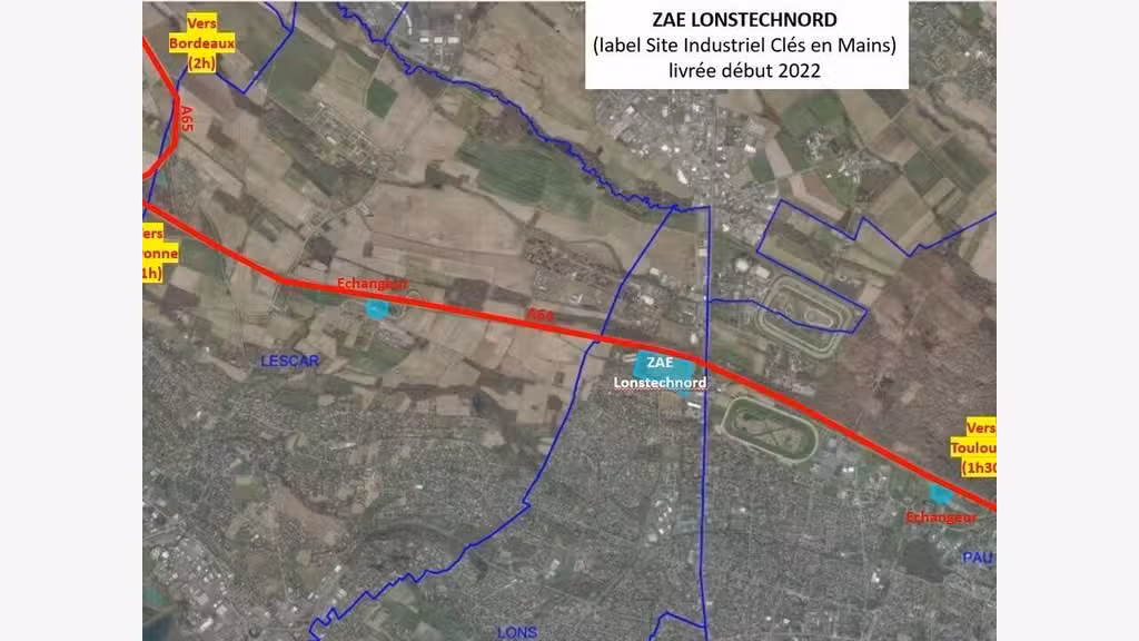 A vendre foncier industriel de 32 000m² à Lons