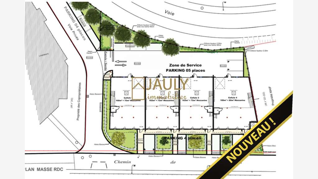 Terrain constructible 2101 m² + Projet PC accepté