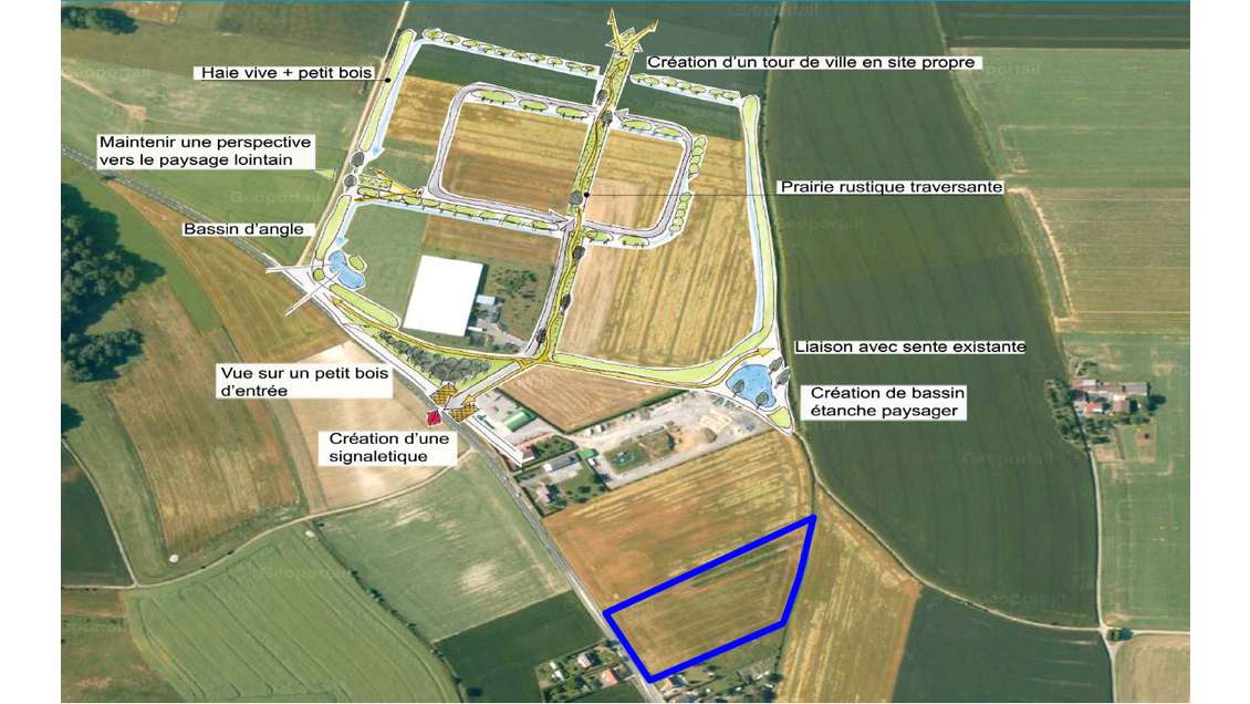 Vente terrains artisanaux 7.5ha Sacy le Grand