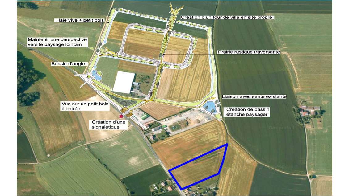 Vente terrains artisanaux 7.5ha Sacy le Grand