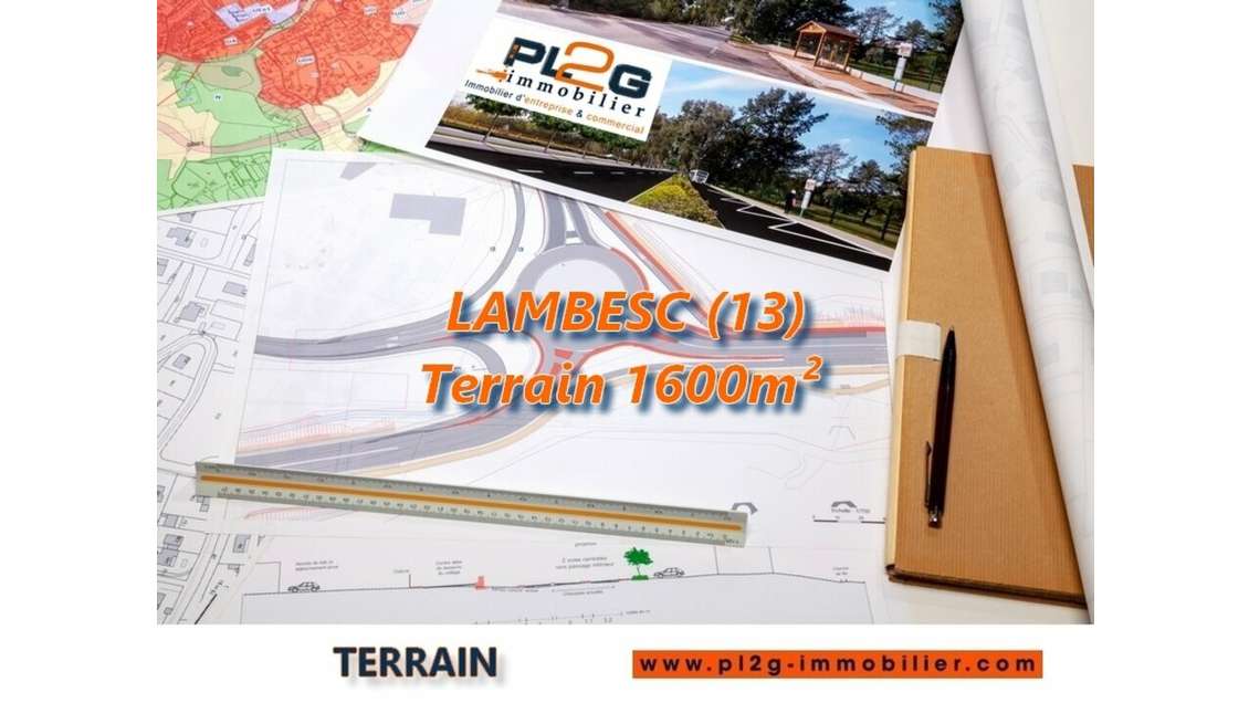 Terrain 1600m² avec PC Lambesc idéal entrepôt