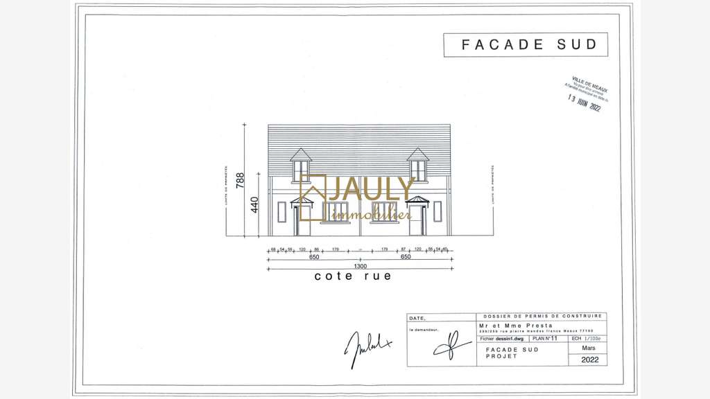 AV terrain constructible à batir 1 264m² à Meaux