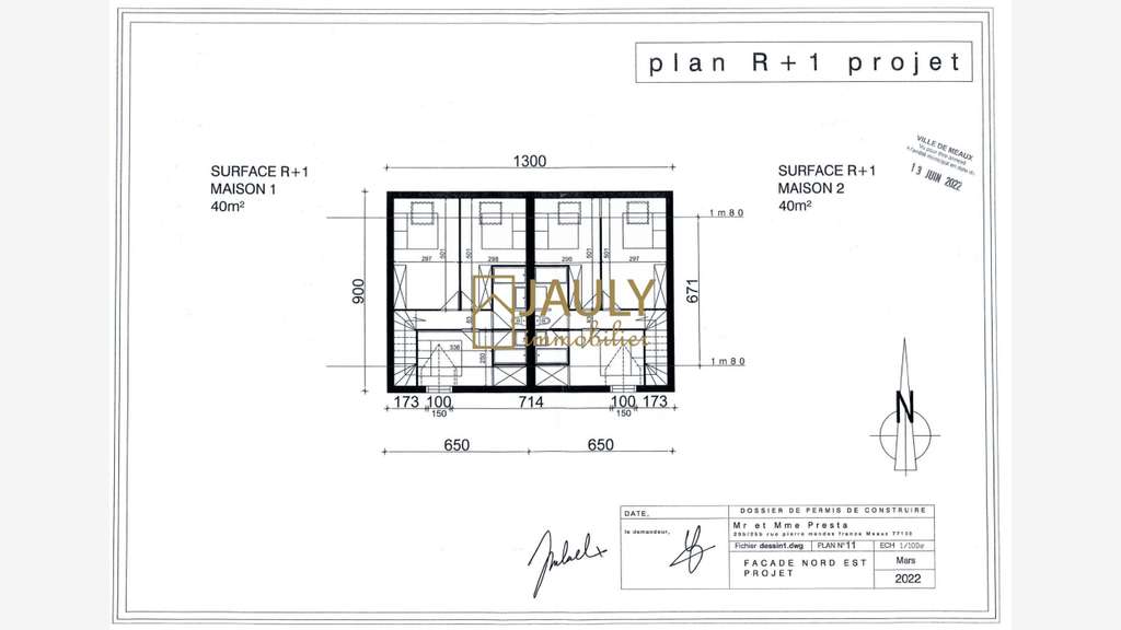 AV terrain constructible à batir 1 264m² à Meaux