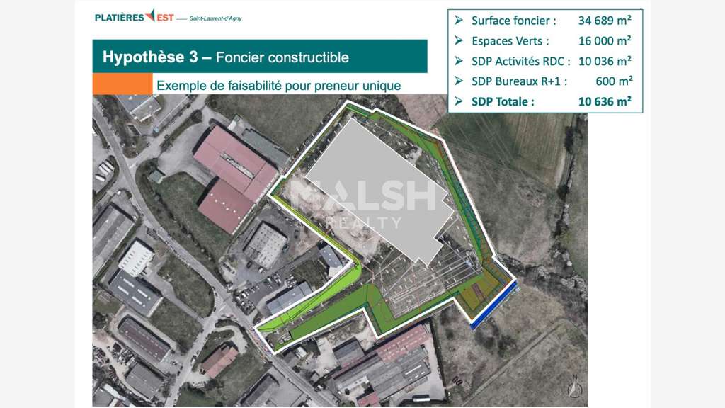 Terrain constructible à Mornant ZA Platières Est