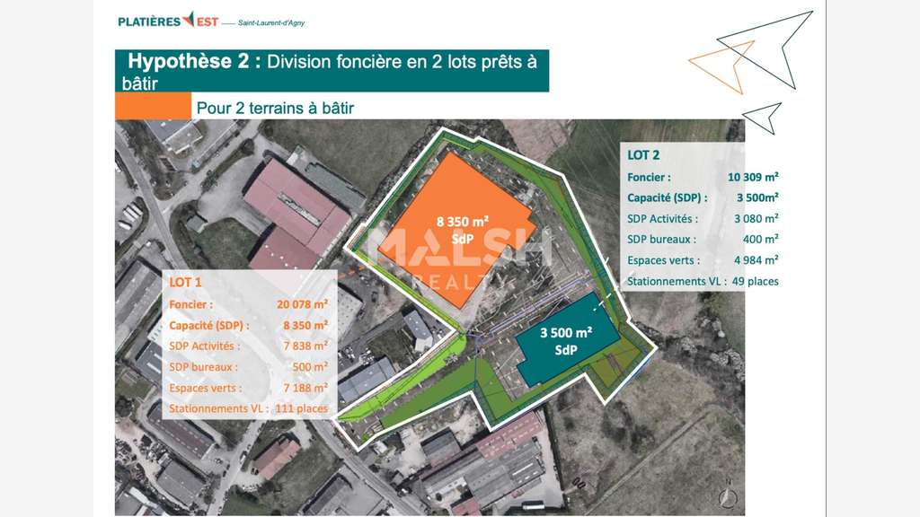 Terrain constructible à Mornant ZA Platières Est