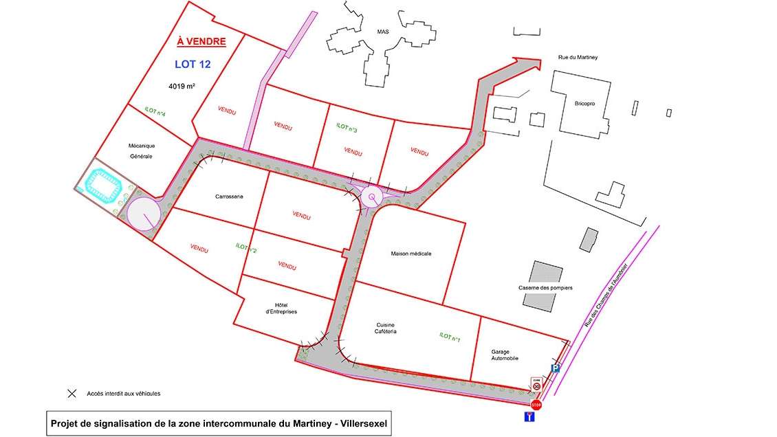 Vente Terrains industriels 4019m² proche Belfort