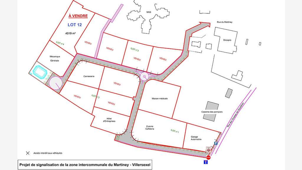 Vente Terrains industriels 4019m² proche Belfort