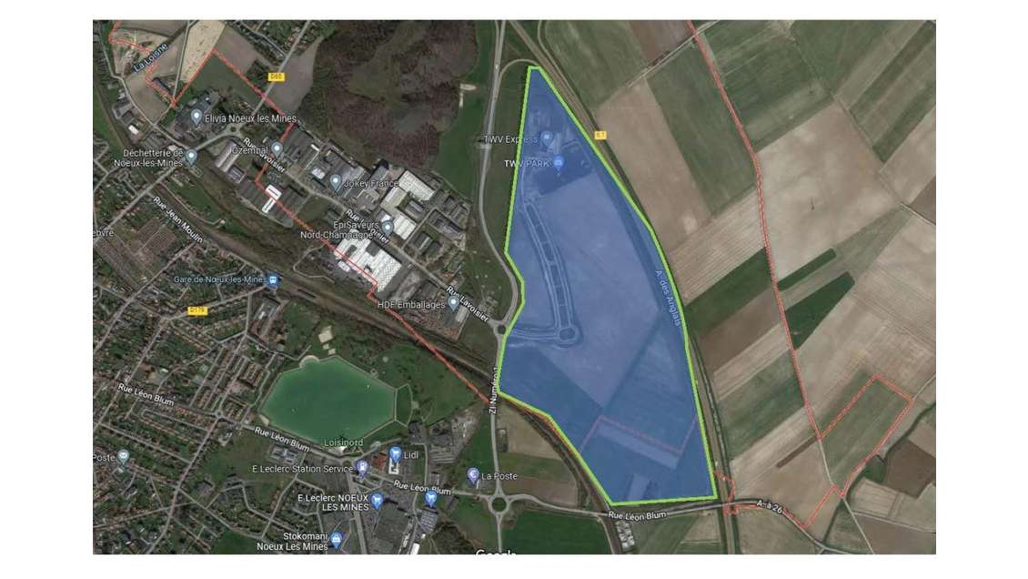AV terrains industriels à partir de 1 ha à Noeux
