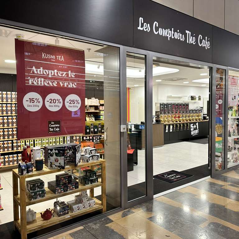 Le concept de la franchise LES COMPTOIRS THÉ CAFÉ