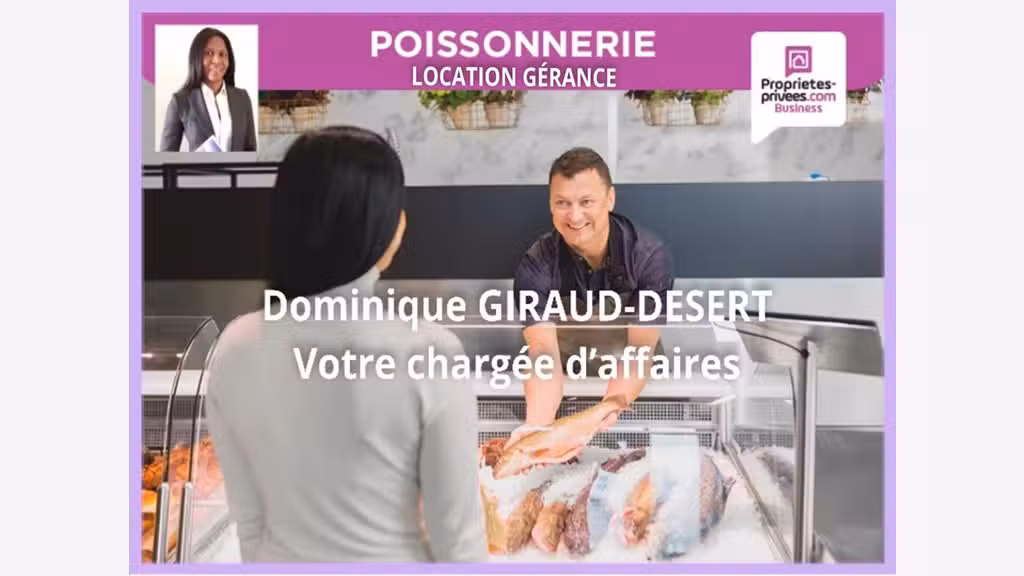 Location gérance poissonnerie à Paris 75016