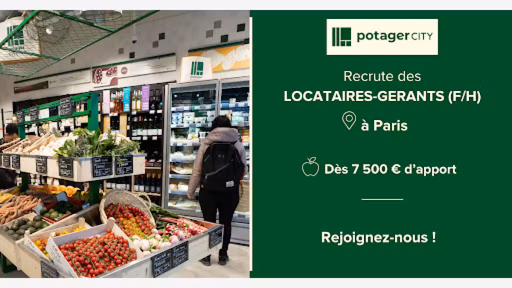 Location gérance magasin Potager City à Paris
