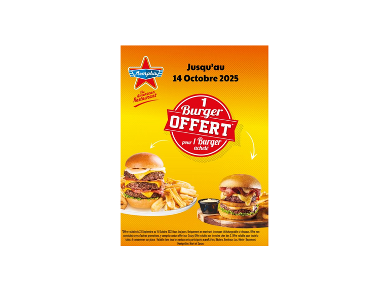 Offre illimitée dans les restaurants Memphis participants
