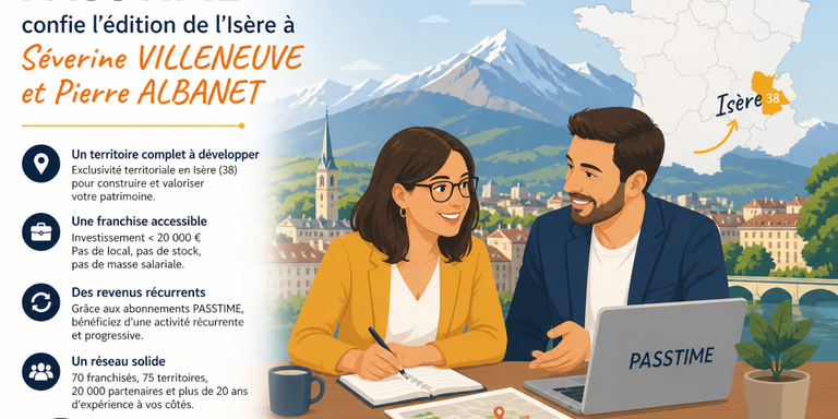 PASSTIME - PASSTIME confie l’édition de l’Isère à Séverine VILLENEUVE et Pierre ALBANET