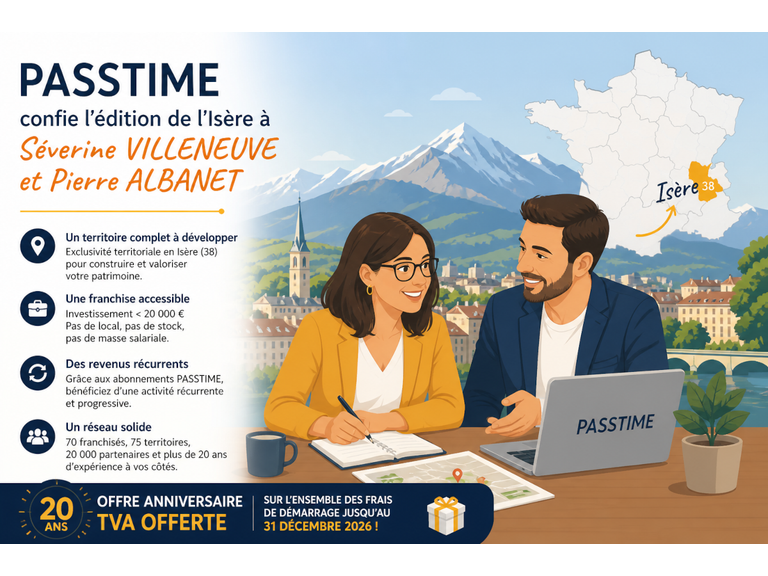 PASSTIME confie l’édition de l’Isère à Séverine VILLENEUVE et Pierre ALBANET
