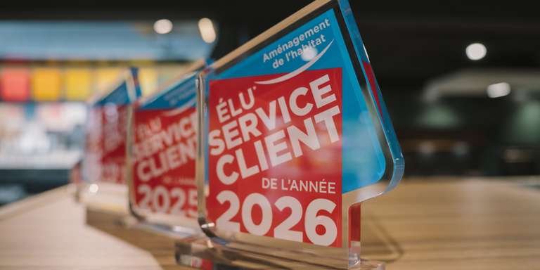 CUISINE PLUS - POUR LA 6ᵉ ANNÉE CONSÉCUTIVE, CUISINE PLUS EST ÉLU SERVICE CLIENT DE L’ANNÉE DANS LA CATÉGORIE AMÉNAGEMENT DE L’HABITAT*