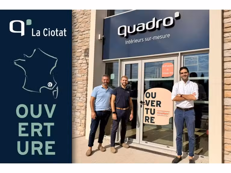 QUADRO La Ciotat : Jean F., Benjamin T. et Valentin T. ouvrent leur 3e magasin en Provence