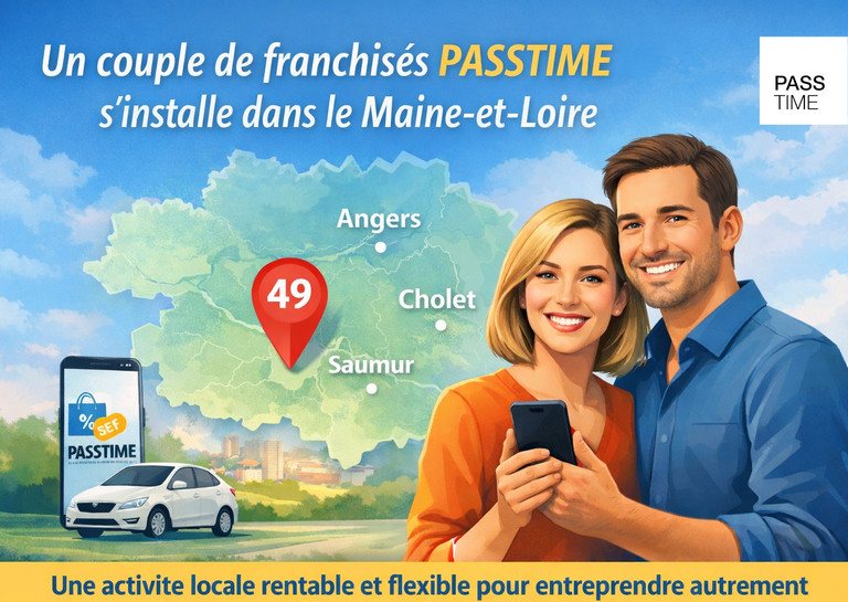 PASSTIME - 🆕 Un nouveau couple de franchisés s’installe avec PASSTIME dans le Maine-et-Loire (49)