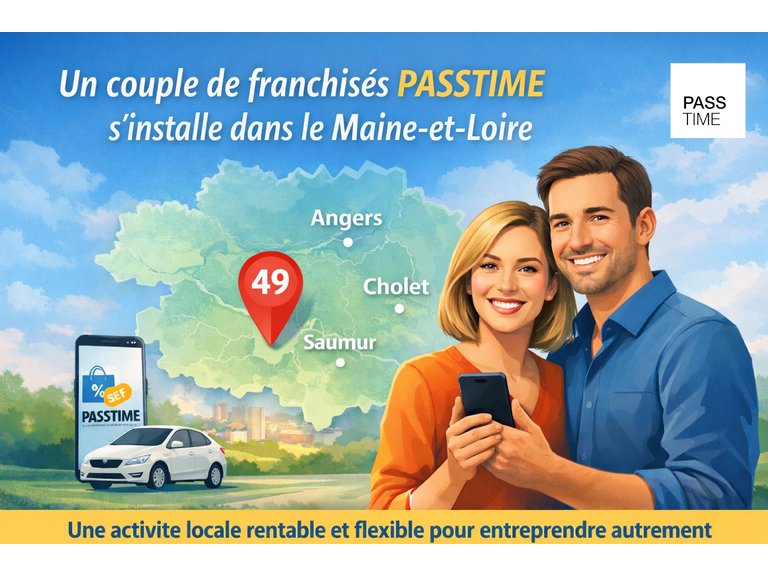 đ Un nouveau couple de franchisĂ©s sâinstalle avec PASSTIME dans le Maine-et-Loire (49)