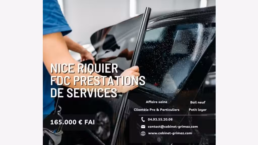 Vente activité de prestations auto et btp à Nice