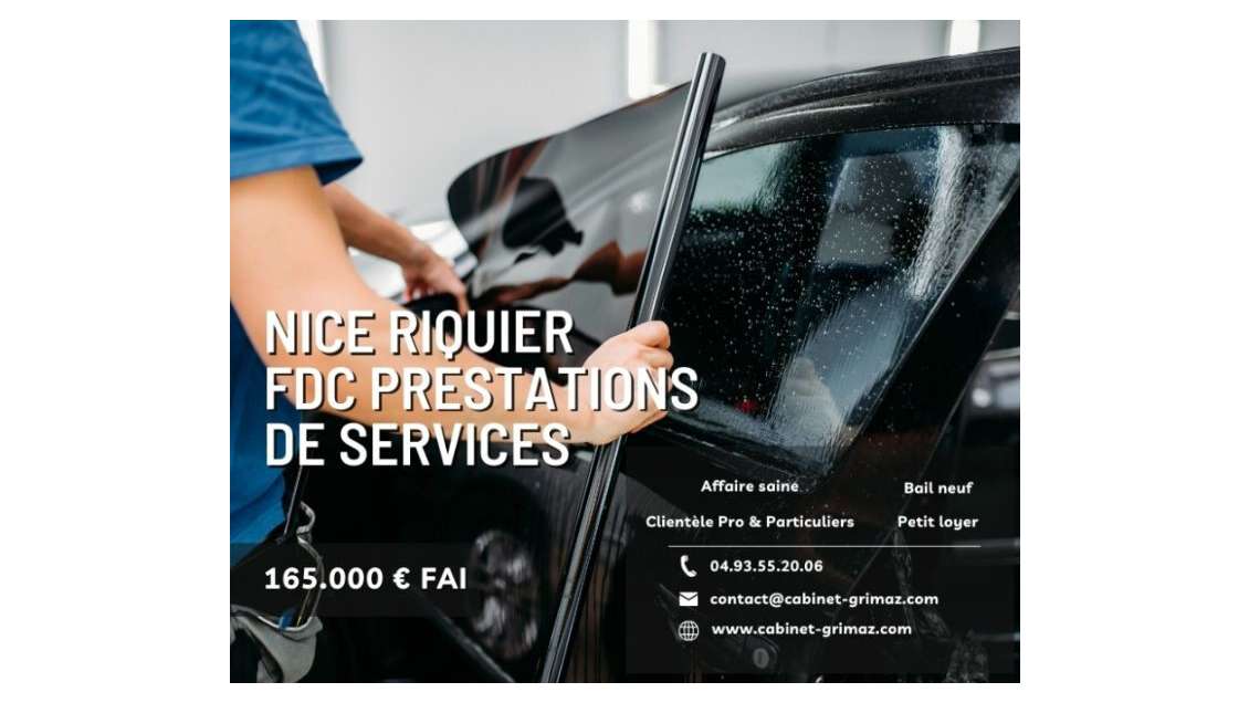 Vente activité de prestations auto et btp à Nice