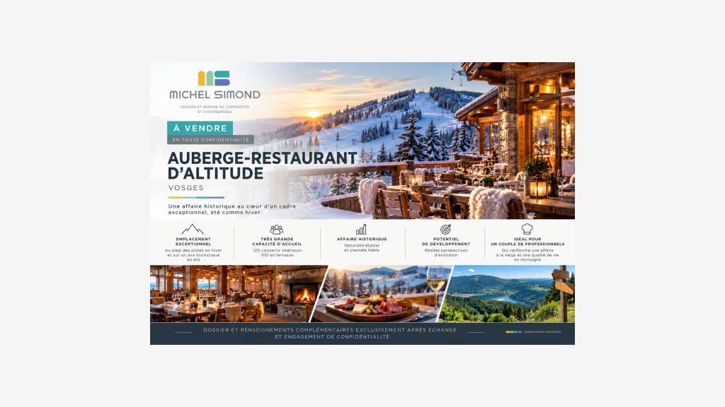 Vente auberge d'altitude Hautes-Vosges 